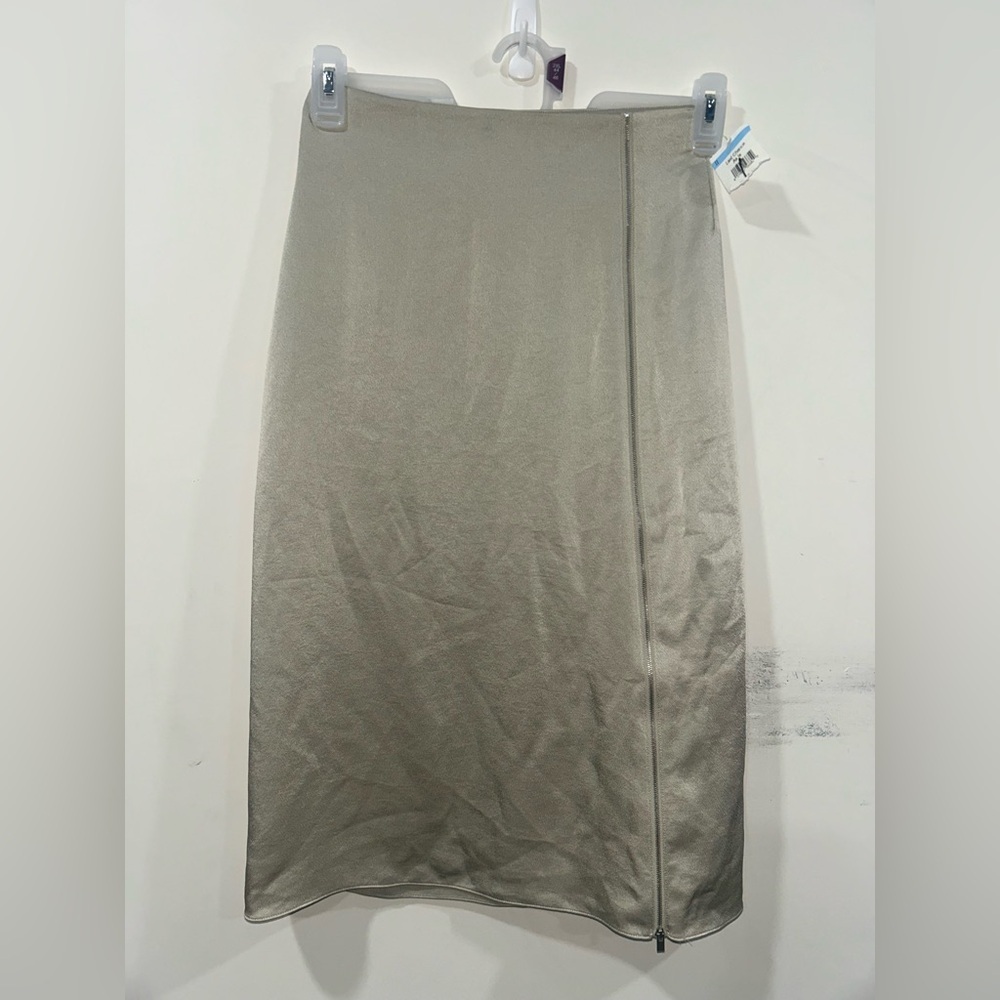 NEW VINCE‎ side zip detail satin zip skirt Size XL - Picture 2 of 12